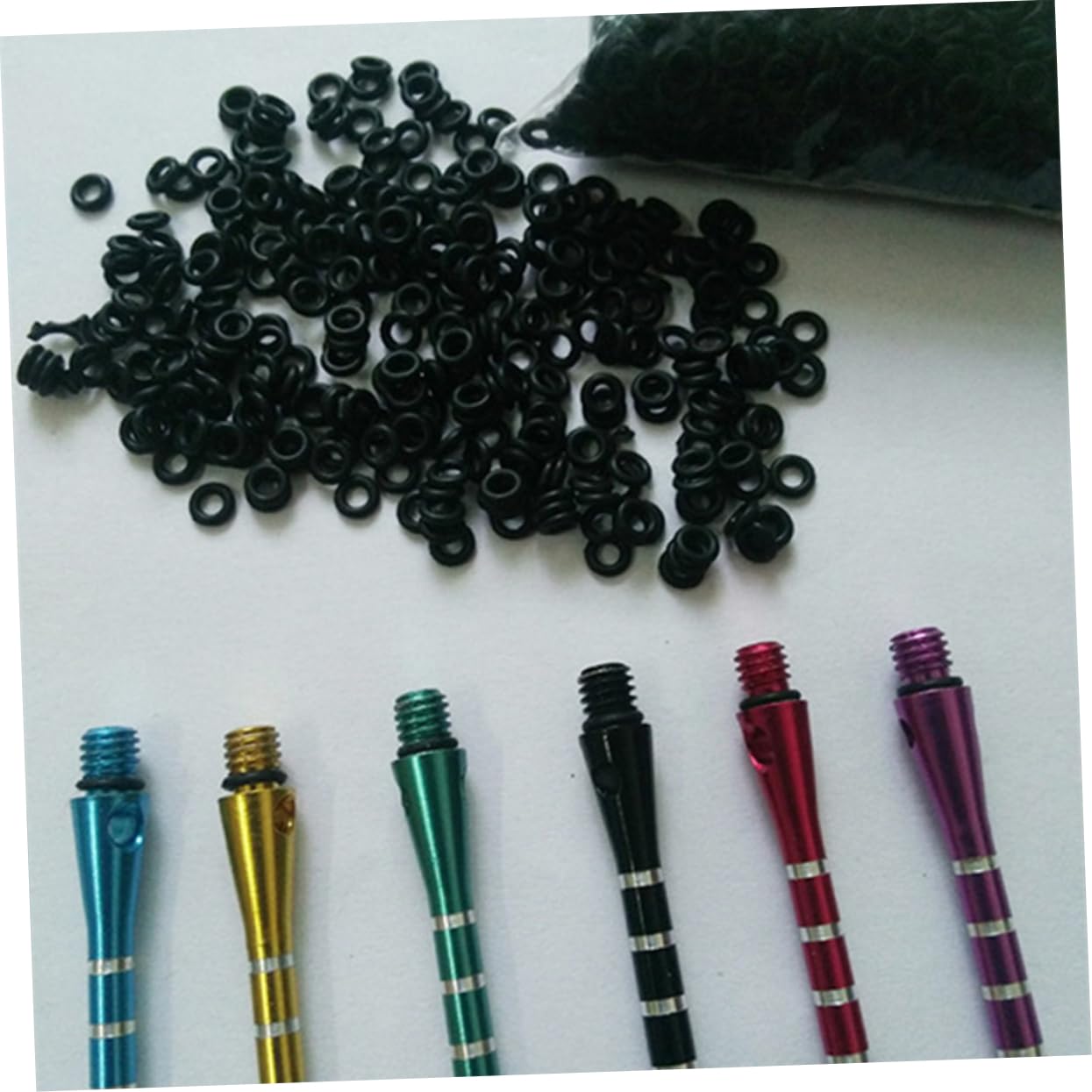 balacoo Rubber Gasket 100pcs Non-Slip Rod Pad Aluminum Rod Easy to Install Carry