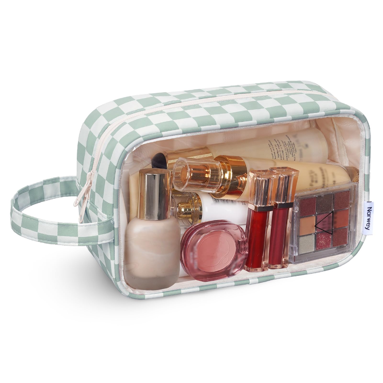Narwey Clear Toiletry Bags for Traveling Women Men Clear Travel Bags for Toiletries Makeup Bag Cosmetic Bag with
