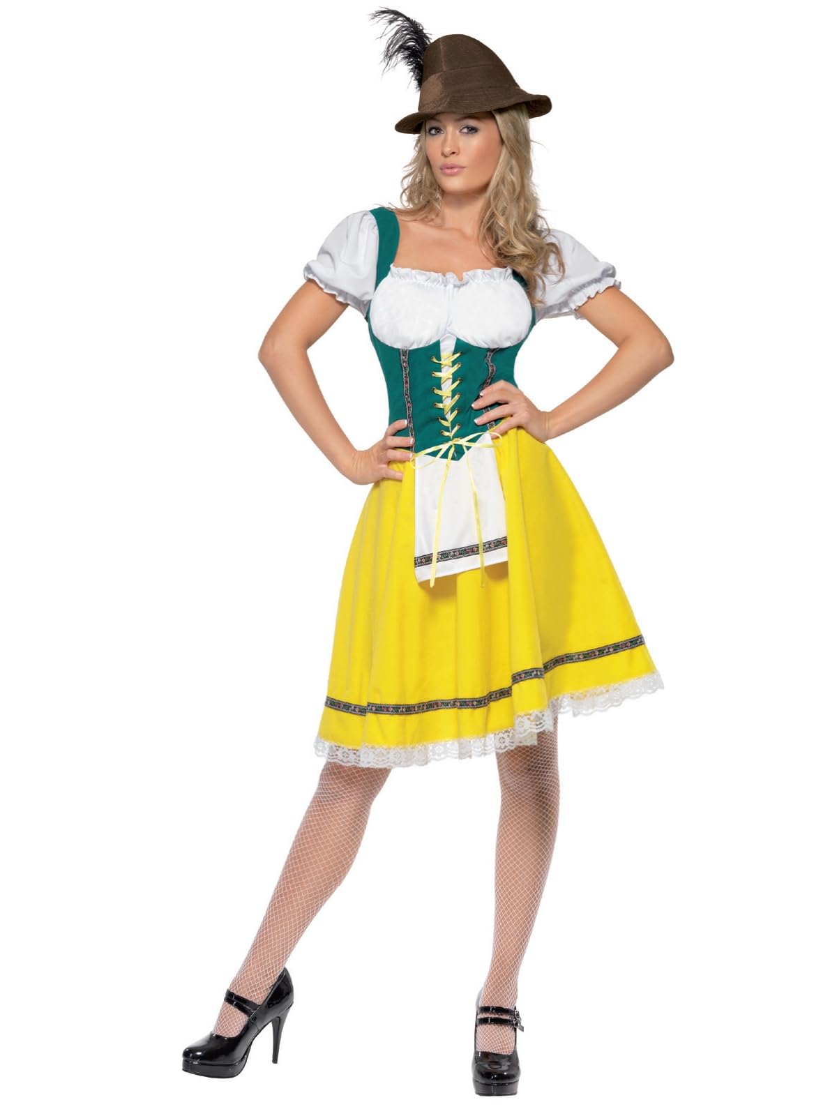 Ladies Yellow Bavarian Oktoberfest Costume XL