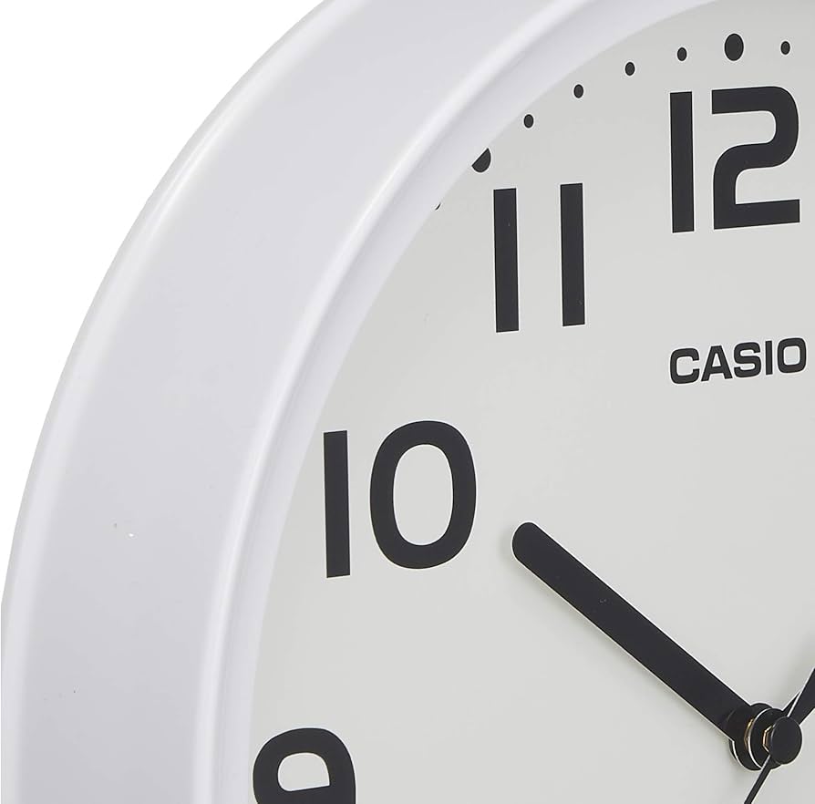Amazon.co.jp: CASIO(カシオ) 掛け時計 壁掛け時計 ホワイト 白