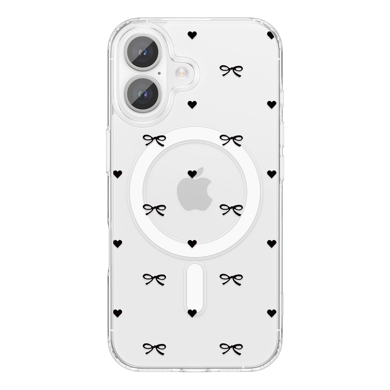 ZTOFERA Klare MagSafe-Hülle mit Schleife für iPhone