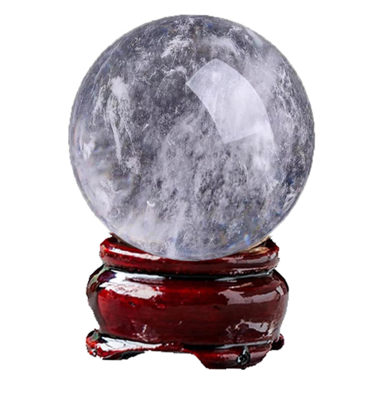 CYVXCPPGI White Crystal Ball Fengshui Balls, Smelt Clear Quartz Crystal Sphere, Crystal Orb Ornaments,for Home Decor Prosperous Invite Wealth,20cm