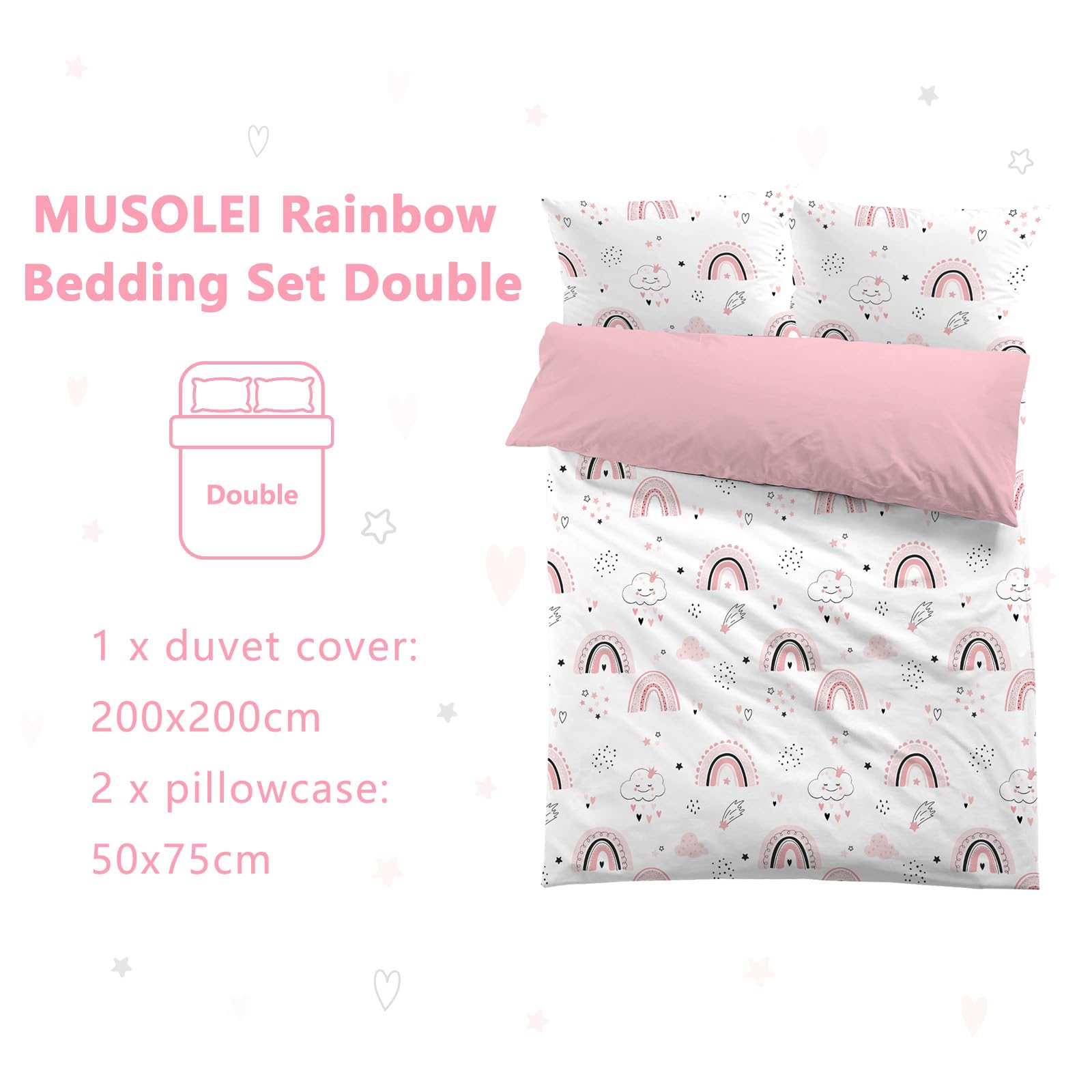 MUSOLEI Rainbow Bedding Set Double - Image 3