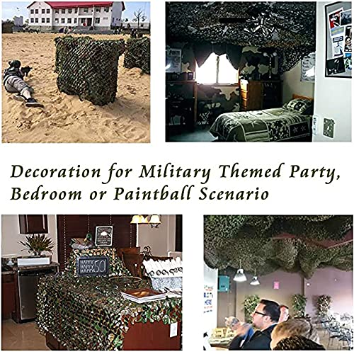 scosao Tarnnetz Sonnenschutz Camouflage Netz, Militär Camo Net Waldlandschaft Sichtschutz für Jagd Outdoor Camping Dekoration – Bild 5