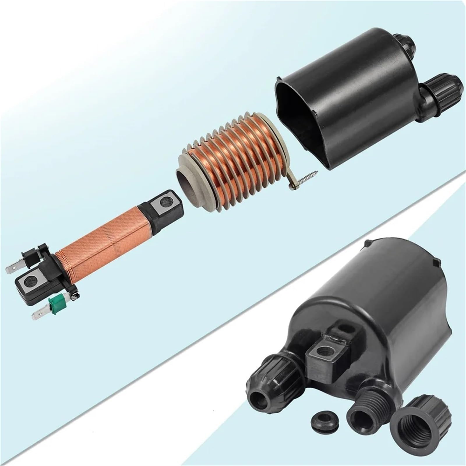 Genérico para Shadow para Aero 1100 para Spirit para Sabre para Ace VT1100 / 2 Juegos De Bobina Encendido Y Tapa Bujía Bobina De Encendido para Motocicleta
