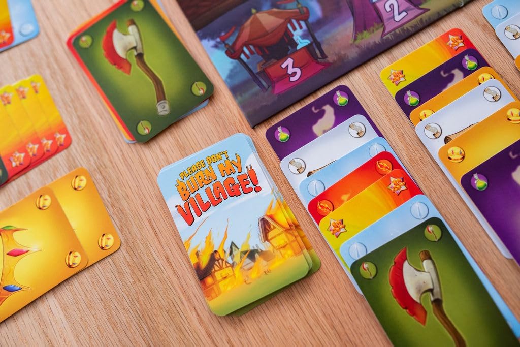 Please Don’t Burn My Village by Fireside Games | Ages 10+ | 2–5 Players | Competitive Gameplay | Strategic Card Game