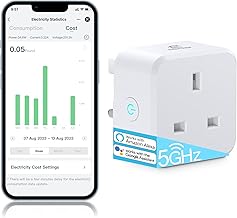 EIGHTREE 5GHz Smart Plug with Energy Monitoring, Smart Plugs that Work with Alexa Works with Alexa & Google Assistant & Smart Life APP, Wireless Remote Control Timer Plug Smart Home, 13A, 2990W