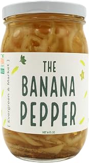 The Banana Peppers | Pickled Banana Peppers - Mild, Tangy & Crispy Pickled Peppers – Gourmet Brined Snack or Topping – Ideal for Salads, Sandwiches, Pizza & Charcuterie – [PICKLES] -16 Oz Glass Jar