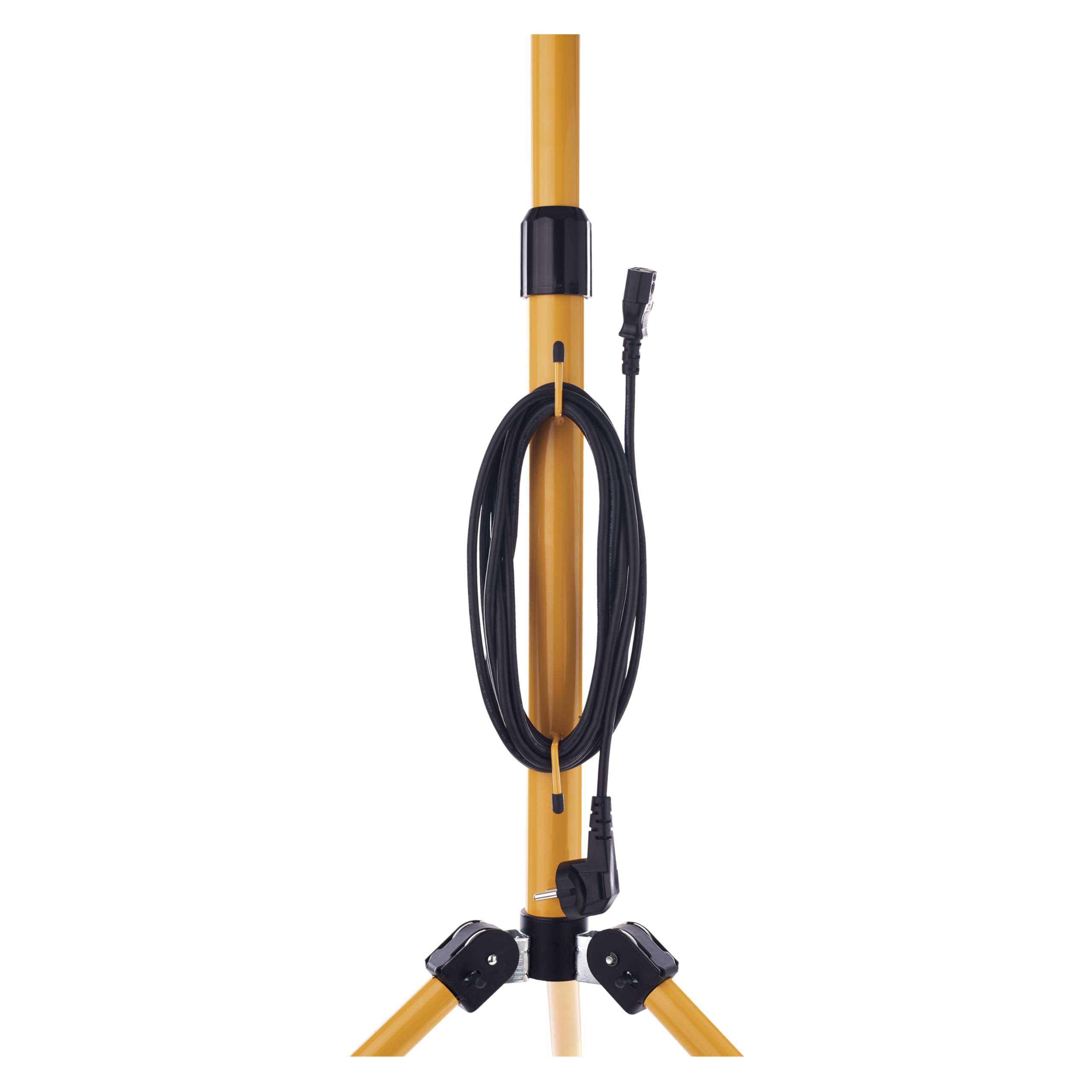 EMOS ZS9510 Stativ für 2 Strahler, Ständer für 2 Halogen- oder LED-Scheinwerfer, Gelb, 14 x 12 x 63 cm
