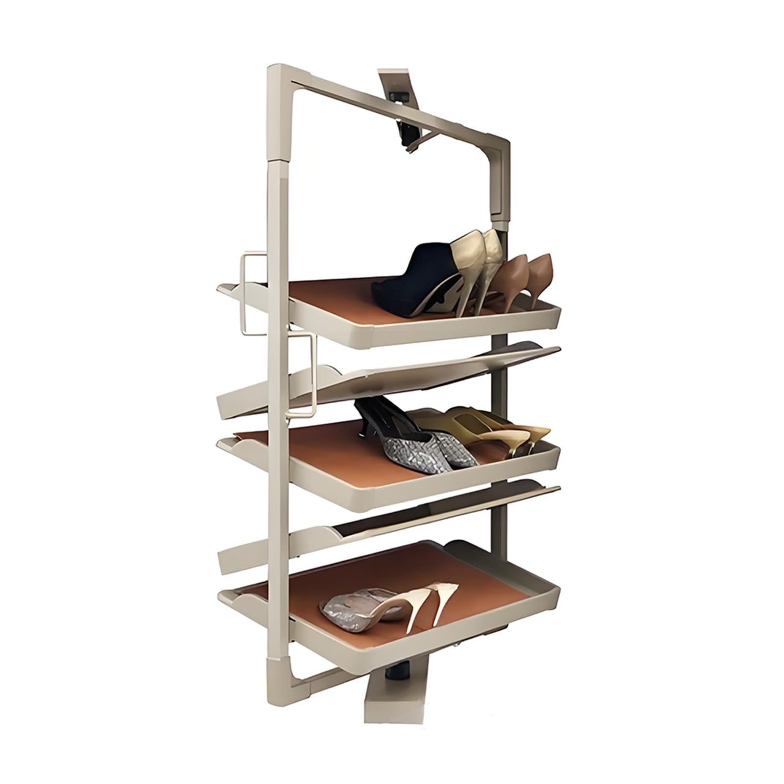 Meuble à chaussures rotatif 360° réglable en hauteur pour un gain de place