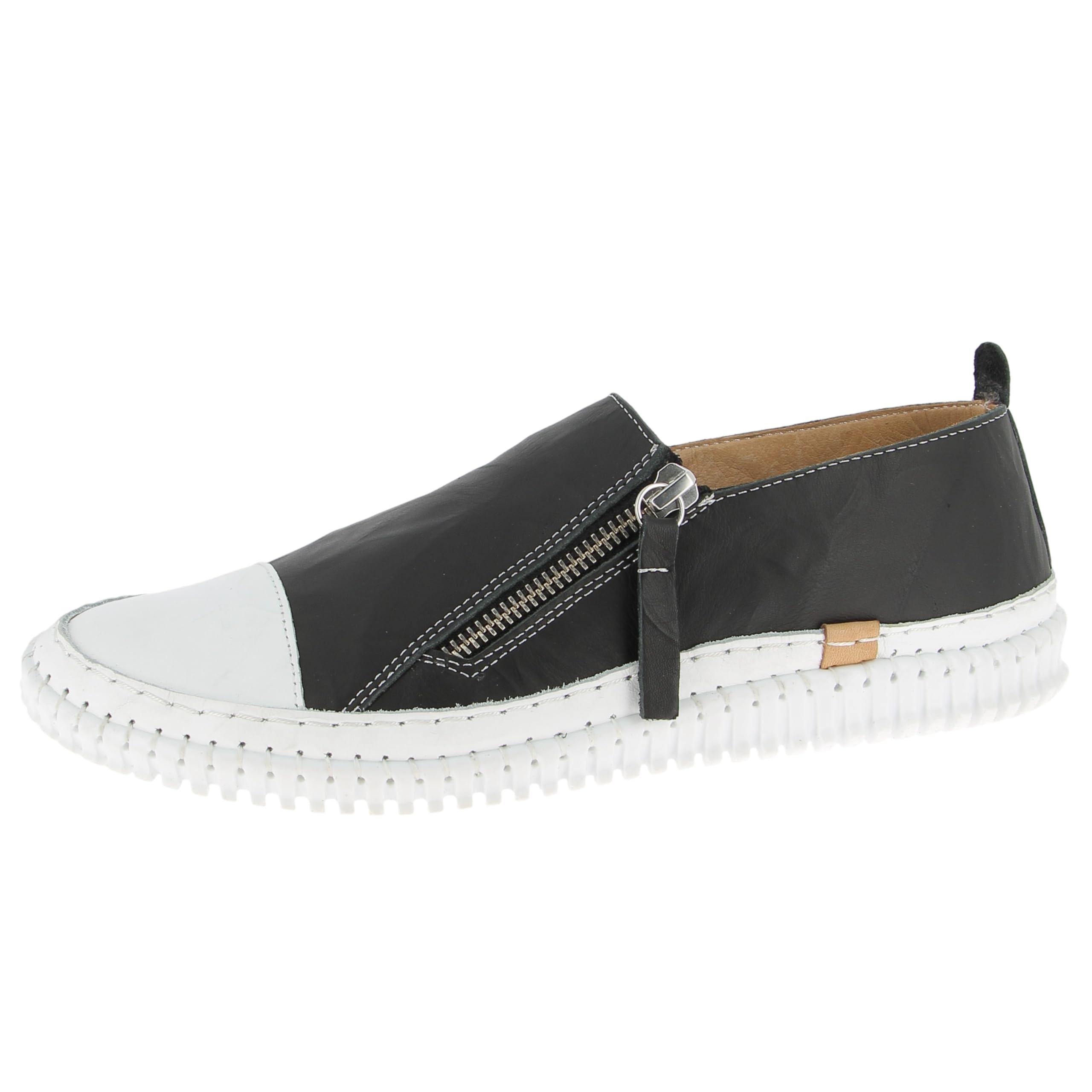 Andrea Conti Women's Low Top Trainers, Black, 8.5 UK