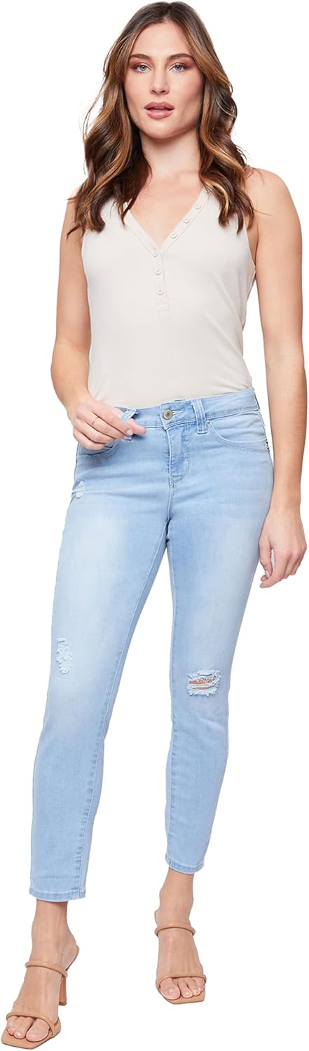 Royalty for Me Womens Royalty for Me Women's Petite Wannabettabutt Mid Rise Skinny Jeans - Image 5