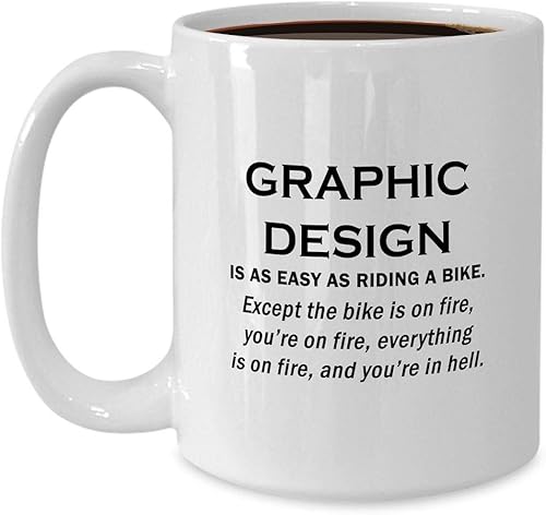 Regalos para diseñador gráfico artista taza de café grande 15oz té cerámica  Ilustrador digital tradicional 2D 3D Fine Art Student Multimedia Funny