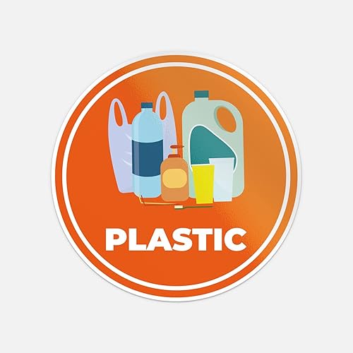 Bote de basura de plástico para reciclaje de compost de cocina  Parachoques de coche, portátil, botella de agua, pared, ventana impermeable vinilo