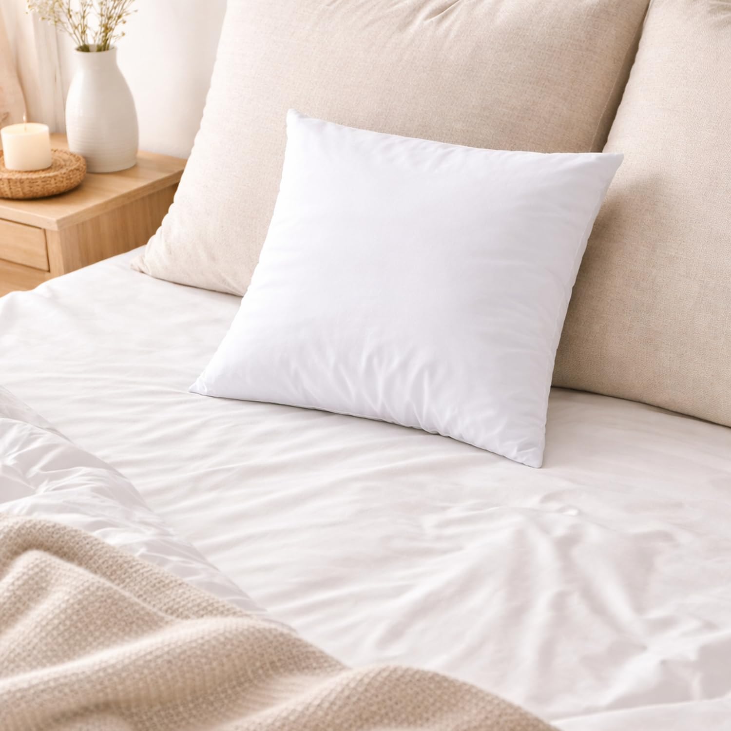 Nordic Coast® Daunenkissen 40x40 cm 250g – Kissen 40x40 Füllung Sofakissen – Kissenfüllung | Innenkissen | Füllkissen – 85% Federn & 15% Münsterländer Landdaunen – Made in Germany – Oeko-TEX
