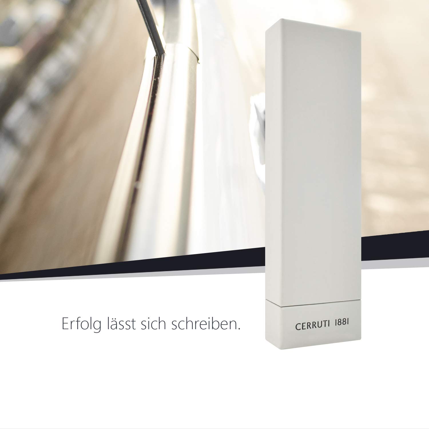 Cerruti 1881 Kugelschreiber „IRVING“ | Schreibstift mit matter blauer Lackierung und verchromten Beschlägen | Blaue Mine