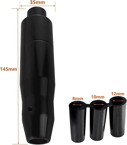 Vista 4 de Lunsom Pomo de palanca de cambios automático de metal para automóvil con botón pulsador de aleación de aluminio, manija de palanca de cambios larga