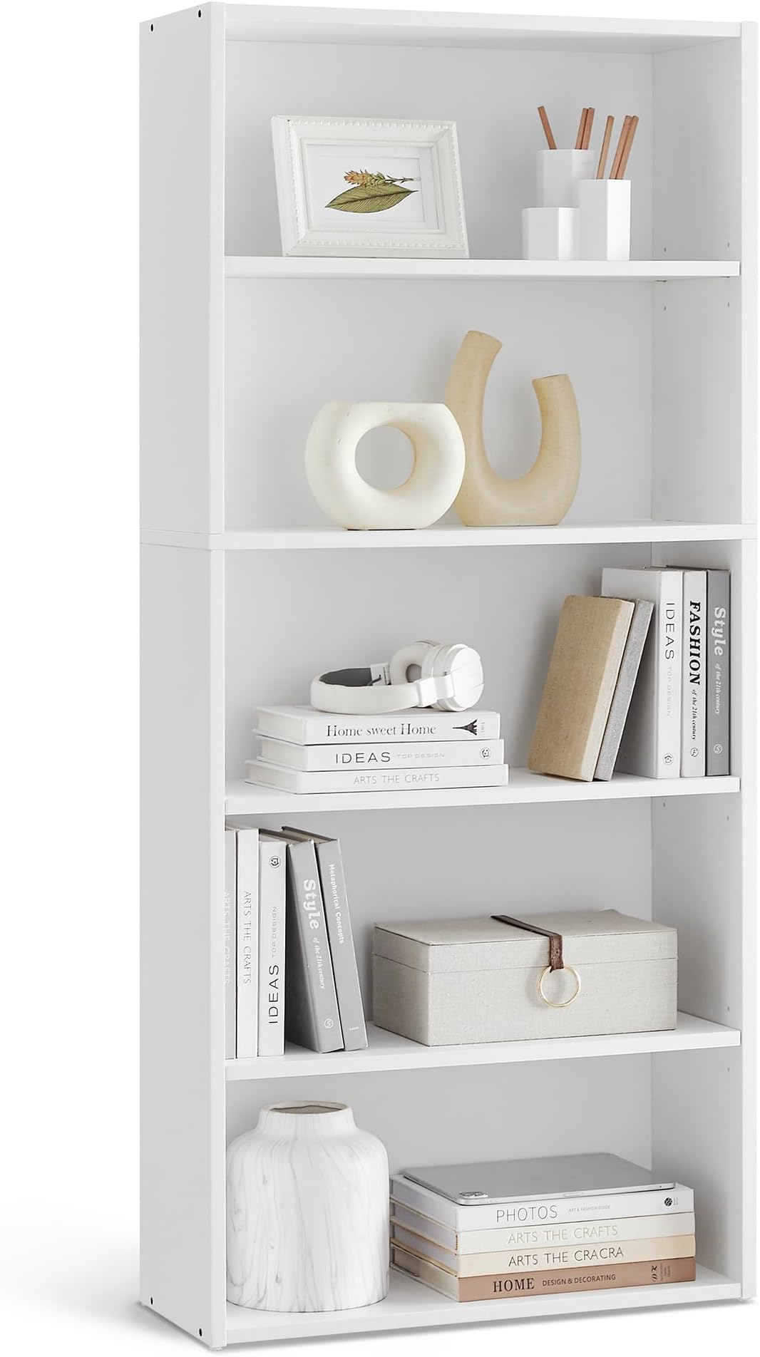 VASAGLE Custos Collection Bookshelf, 5Tier Bookcase, Book Shelf