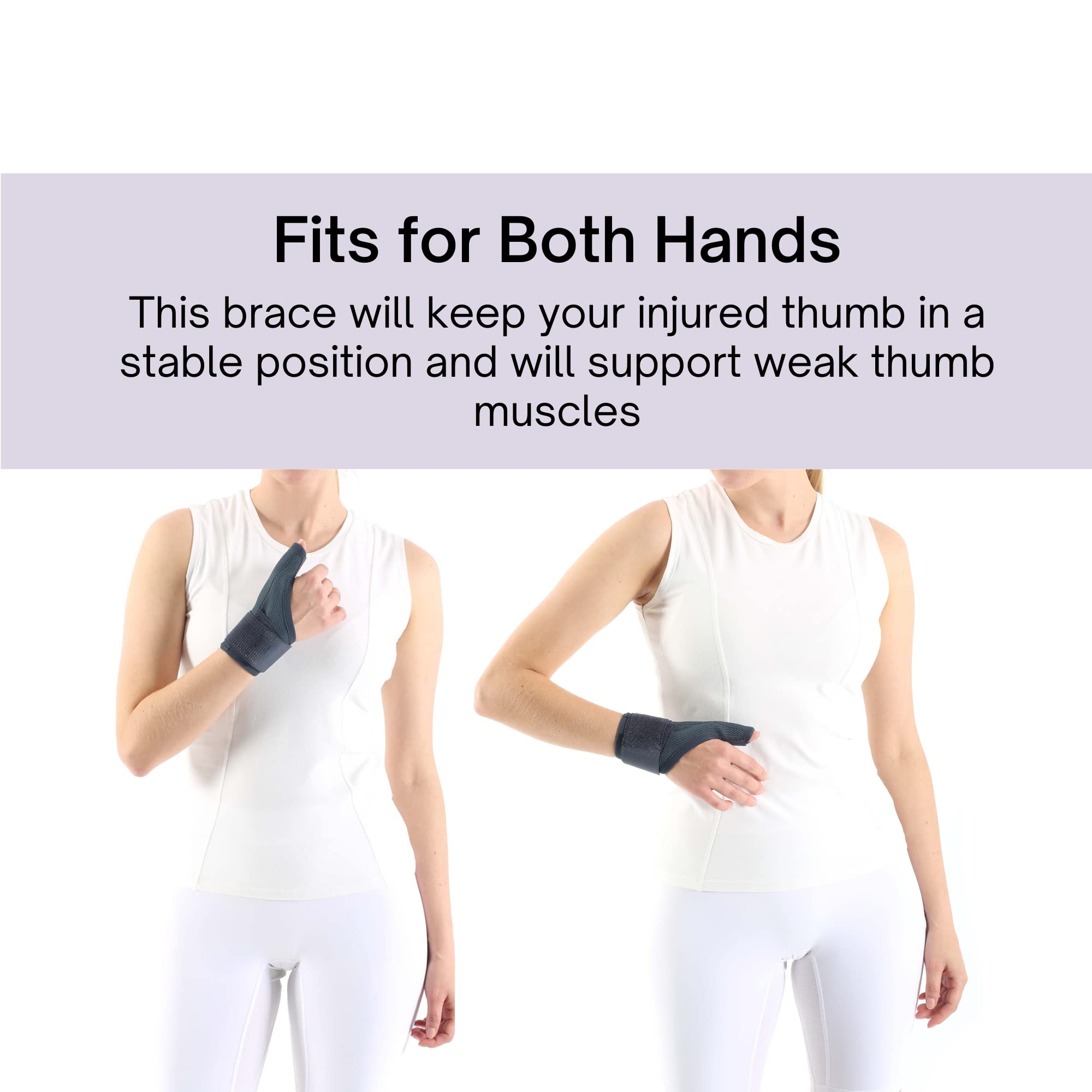 Soporte de muñeca para el pulgar para tenosinovitis, artritis, tendinitis, soporte reversible para pulgar izquierdo y derecho (1, azul marino)