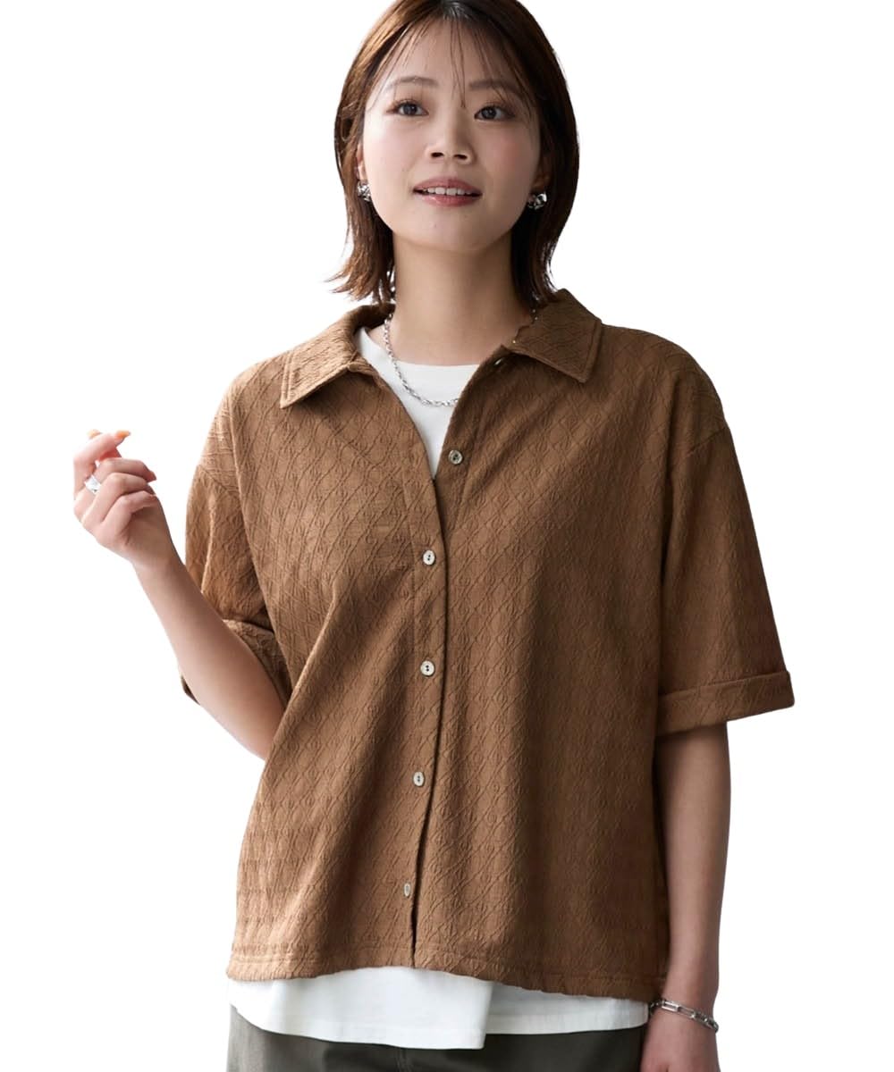 Amazon | [ニッセン] Tシャツ・カットソー レディース ドライタッチ