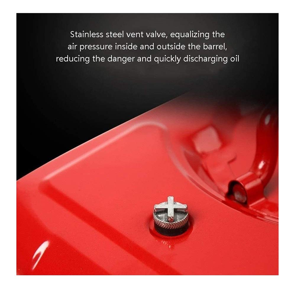 Bidón de Gasolina de Metálico Recipientes gasoli Tanque de Combustible Horizontal de 5L-20L, Lata de Gasolina de Metal Rojo, contenedor de Gasolina de Respaldo portátil - for Motocicleta SUV ATV Dirt