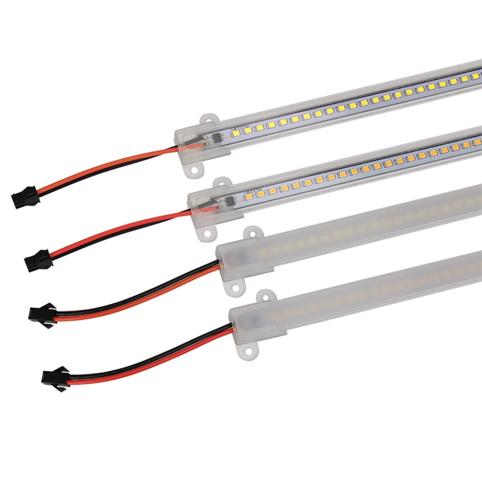 HABITZ 220 V LED Stableuchten 30 CM 40 CM 50 CM 2835 SMD LED Starrer Streifen Energiesparende LED Leuchtstoffröhren 5St (Color : Transparent 20CM, Size : Netural White)