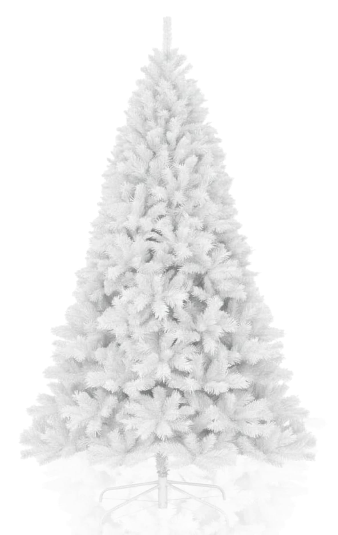 Wadan 7ft White Artificial Christmas Tree – Realistic PVC Pine Xmas Tree with 1000 Tips Solid Metal Stand, Easy Assembly, Indoor & Outdoor Holiday Decoration