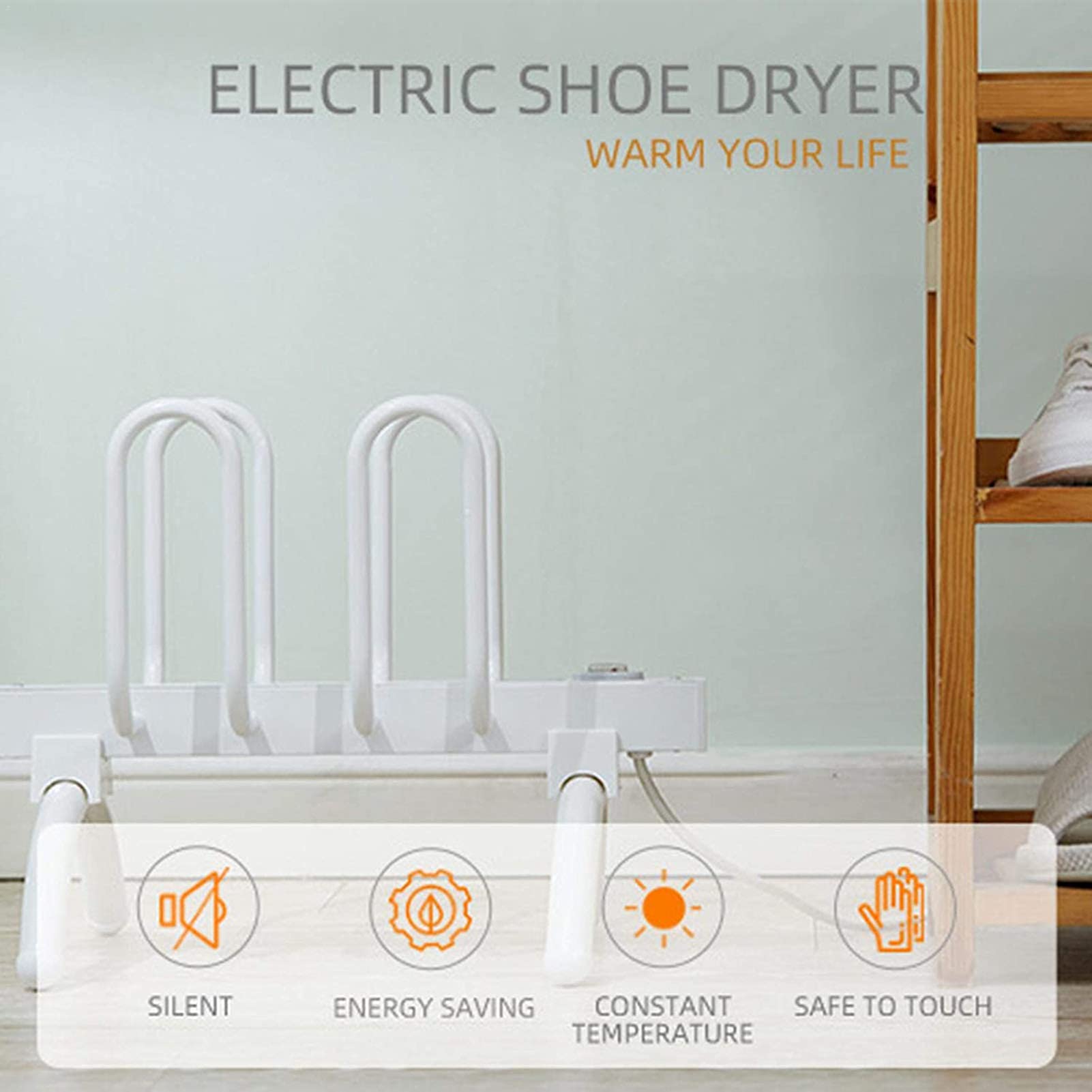 Sèche-Chaussures de Ski, Porte-Chaussures Chauffant, sèche-Chaussures électriques au Sol, sèche-Chaussures autoportant sans Bruit pour Chaussures, Bottes, Gants
