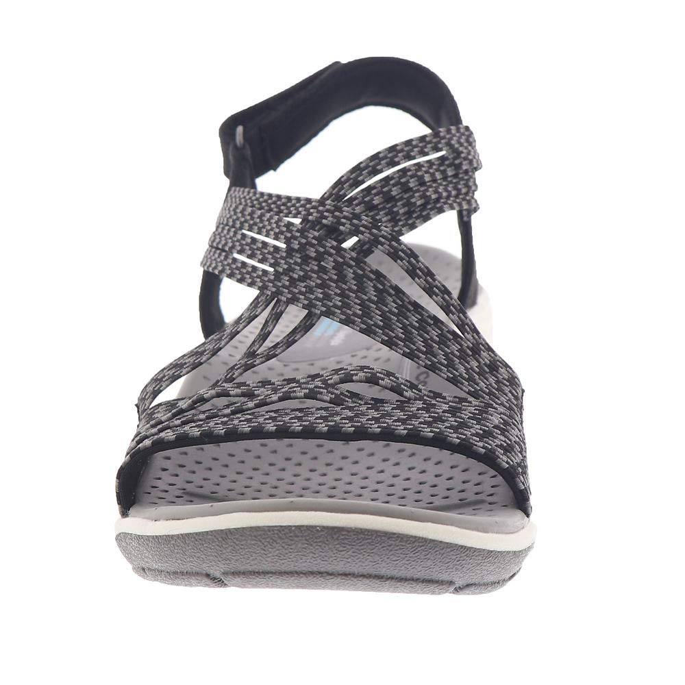 Skechers Reggae Cup-oh, Snap!, Sandalias de Punta Descubierta Mujer