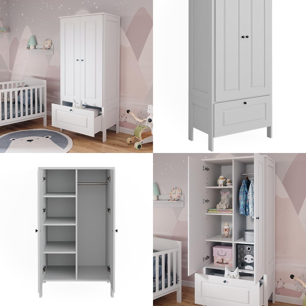 VitaliSpa Guardaroba per bambini Ajaton Bianco 83.3 x 187 cm