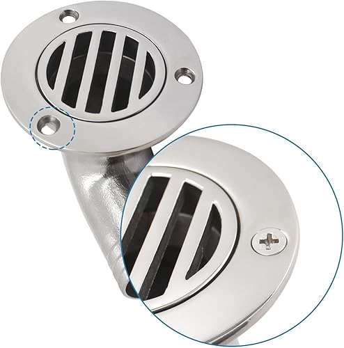 Miniatura 3 de SHENGHUISS Accesorios de drenaje de piso de cubierta de barco Hardware marino 316 Acero inoxidable a través del casco de drenaje de cubierta de