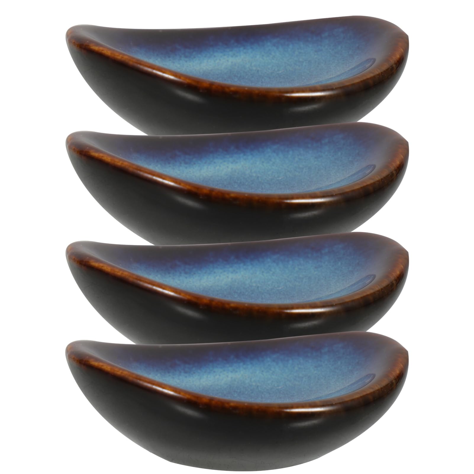 HEALLILY 4Pcs Ceramic Chopstick Rest Holder Elegant Organizer for Dining Table Ceramic Rack for Chopsticks Forks Spoons and More Easy to Clean and Stylish Decor