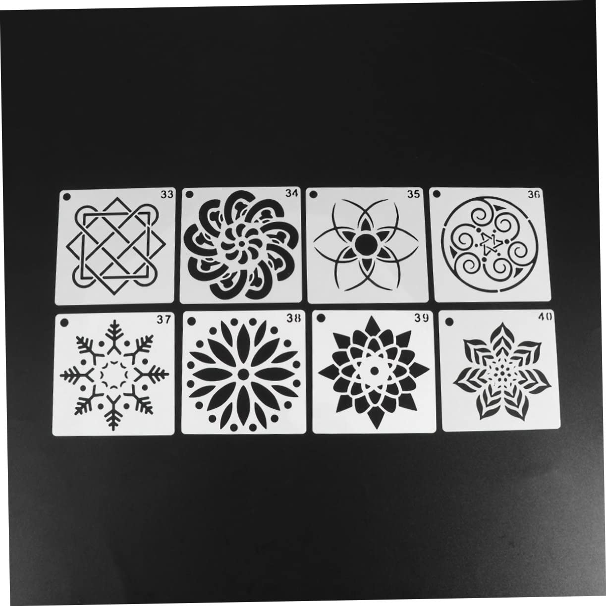 VILLCASE 168pièces Pochoirs Mandala Créatifs Pour Peinture Et Décoration Diy Modèles De Dessin Réutilisables Pour Projets Artistiques