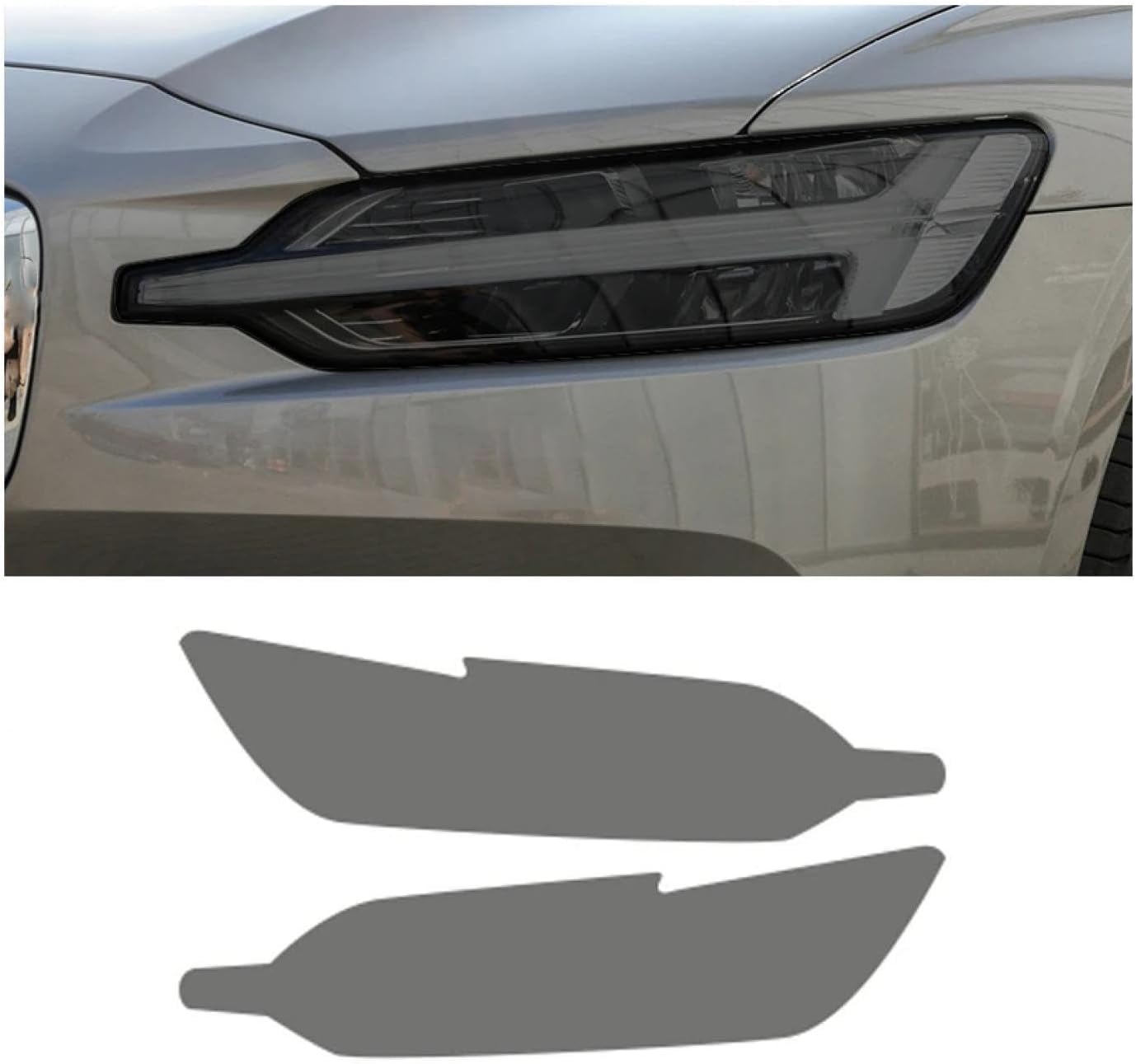 SamLng Car Front Light Film for S60 2019-2024 Precut Headlight Protective Film Car Front Headlamp Protection Film car Lights Film Headlight Anti-Scratch Non-Yellowing Protective Film