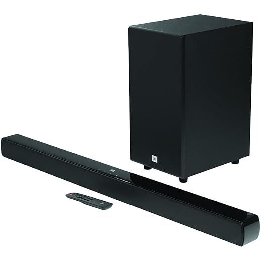 JBL Cinema SB190 Deep Bass, Dolby Atmos Soundbar with Wireless Subwoofer for Extra Deep Bass, 2.1 Channel with Remote, Sound Mode for Voice Clarity, HDMI eARC, Bluetooth & Optical Connectivity (380W)