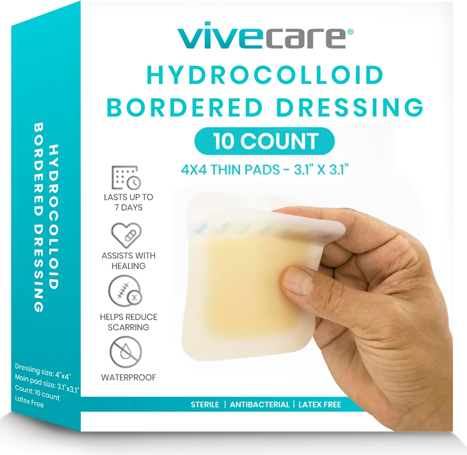 All Health All Health Advanced Fast Healing Hydrocolloid Gel Bandages, Large Wound