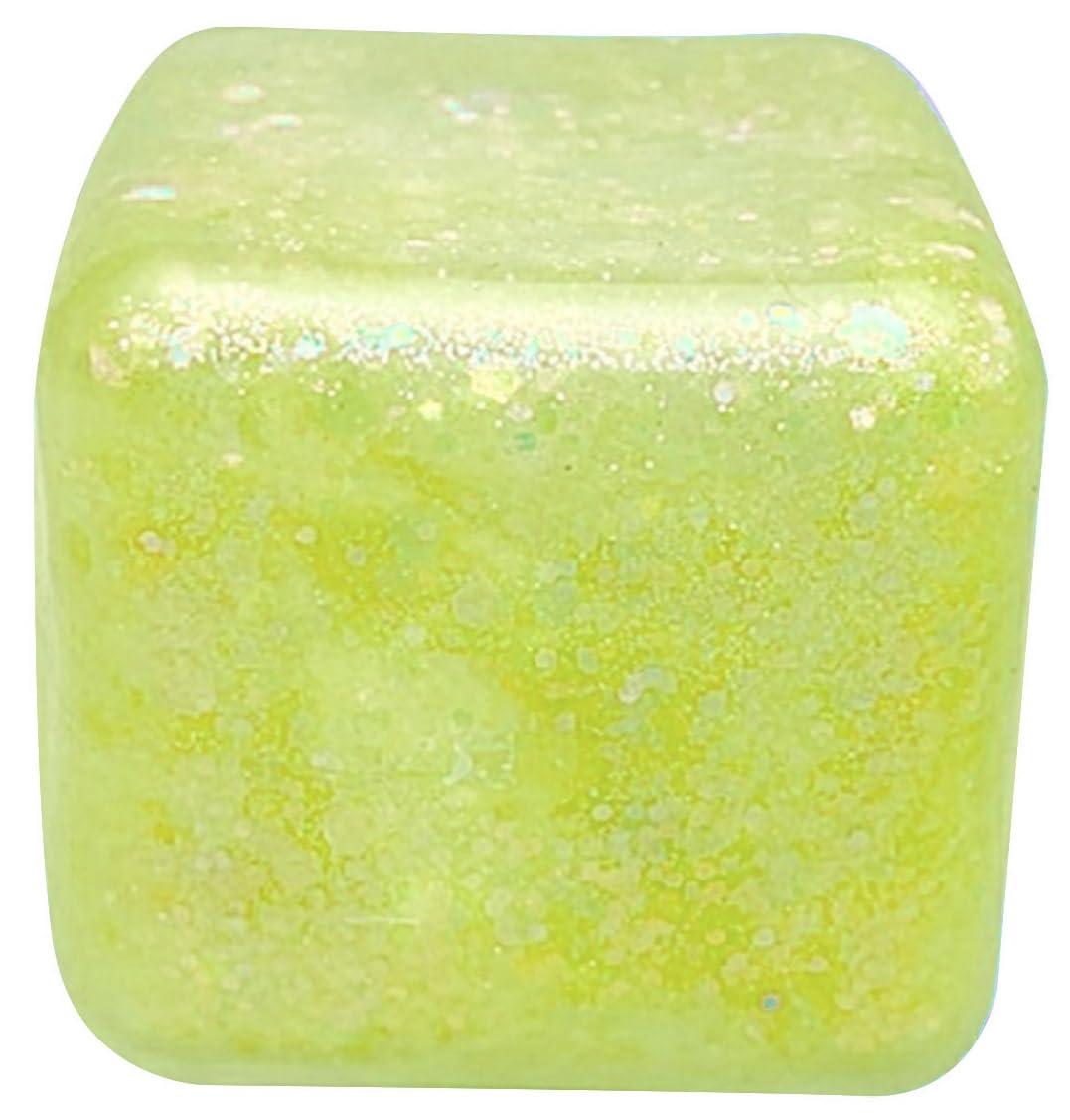 Squishy Cube Squishy Stress Cube for Adults,Squishy Slow Rising Fidget Cube Sensory for Anxiety Stress Relief High Density Ice Squeeze Ball Cubes (Yellow)