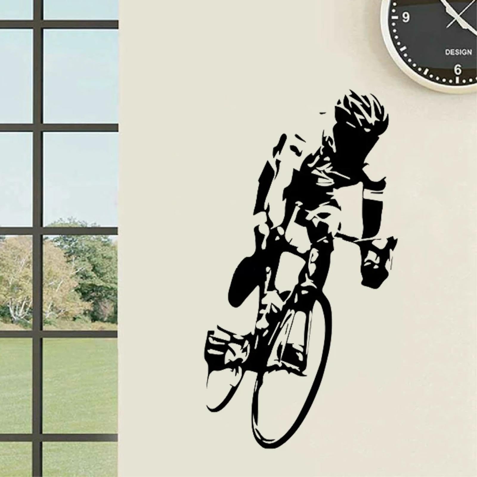 WEIMEIJIE Bicycle Racing wall Stickers, Vinyl Home wall Stickers, Boy's Room Gym Extreme Sports Stickers