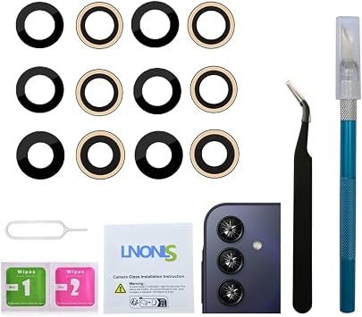 2 Pack A15 Back Rear Camera Glass Lens Replacement for Samsung Galaxy A15 5G SM-A156 A155 with Adhesive Preinstalled and Repair Toolkit