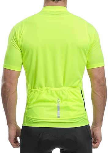 Miniatura 2 de ARSUXEO Camiseta de ciclismo para hombre, manga corta, ajustada, para bicicleta, bicicleta, para carretera, grava y bicicleta de montaña