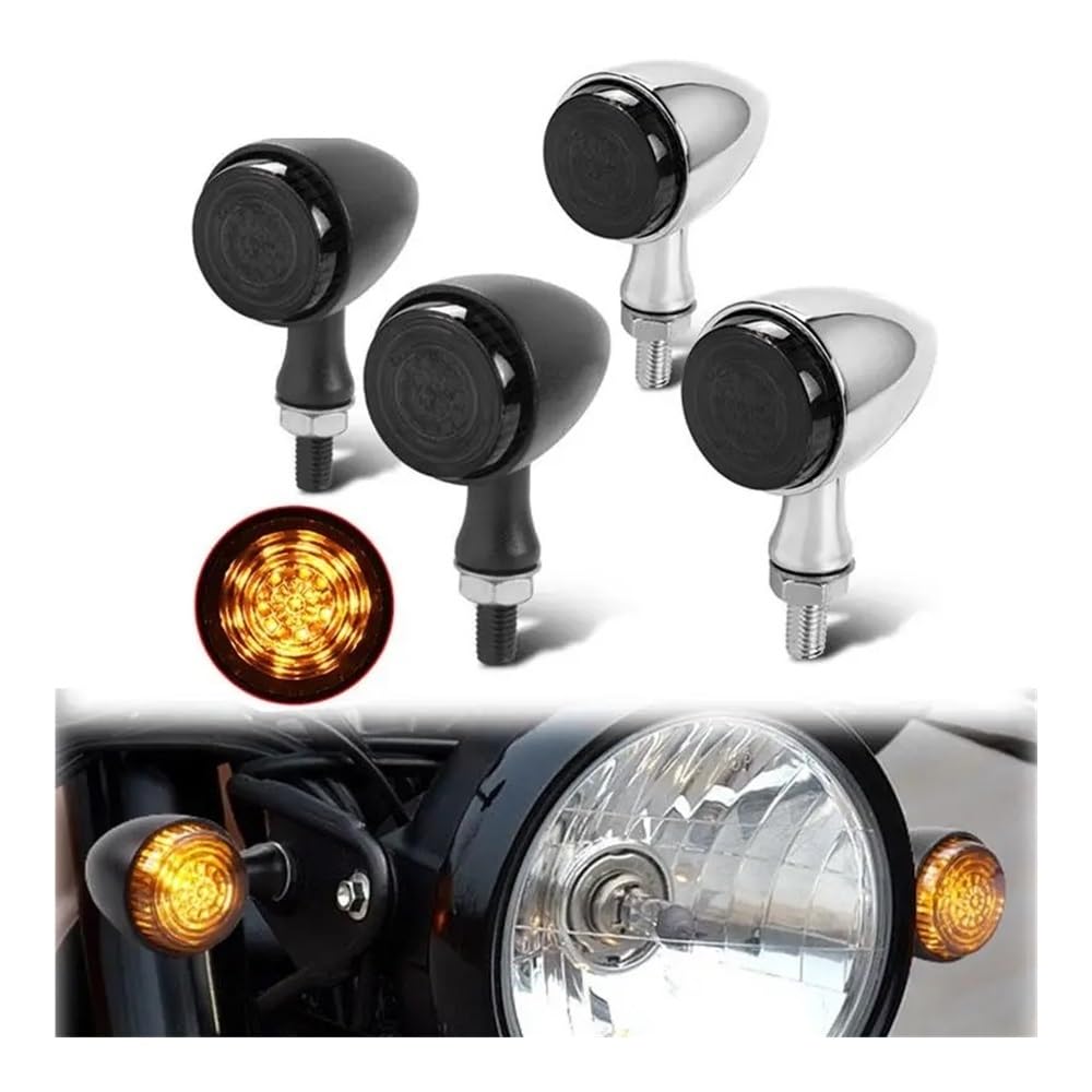 Luces Señal Giro Luz LED De Señal Giro Para Motocicleta Metal | Luz LED De Señal Giro Para Motocicleta Metal 10mm, Lámpara Intermitente Tipo Bala, Luces Led Modo Clignotants Para Moto