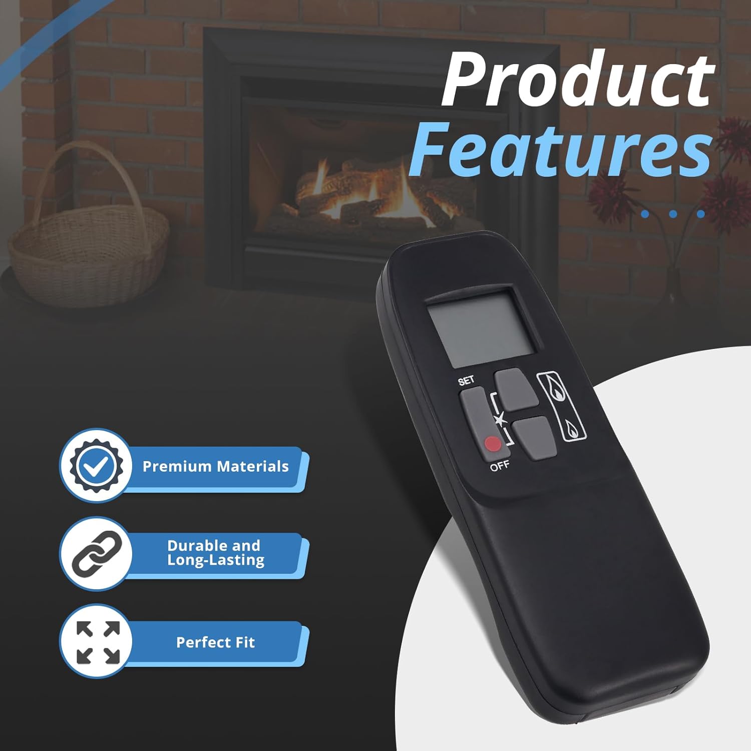 G6R-H3T5 GV60 Fireplace Remote Control, Compatible with Real Fyre, Valor, Empire, Empire Comfort Systems