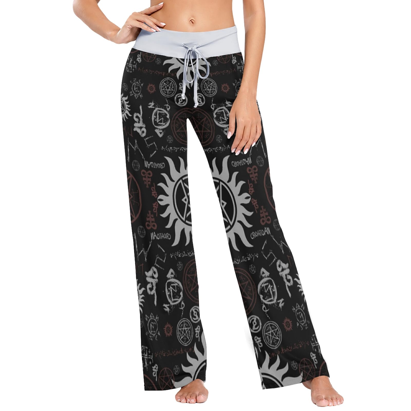 YPTBST Pajama Pants for Women, Comfy Lounge Pants Wide Leg with Drawstring