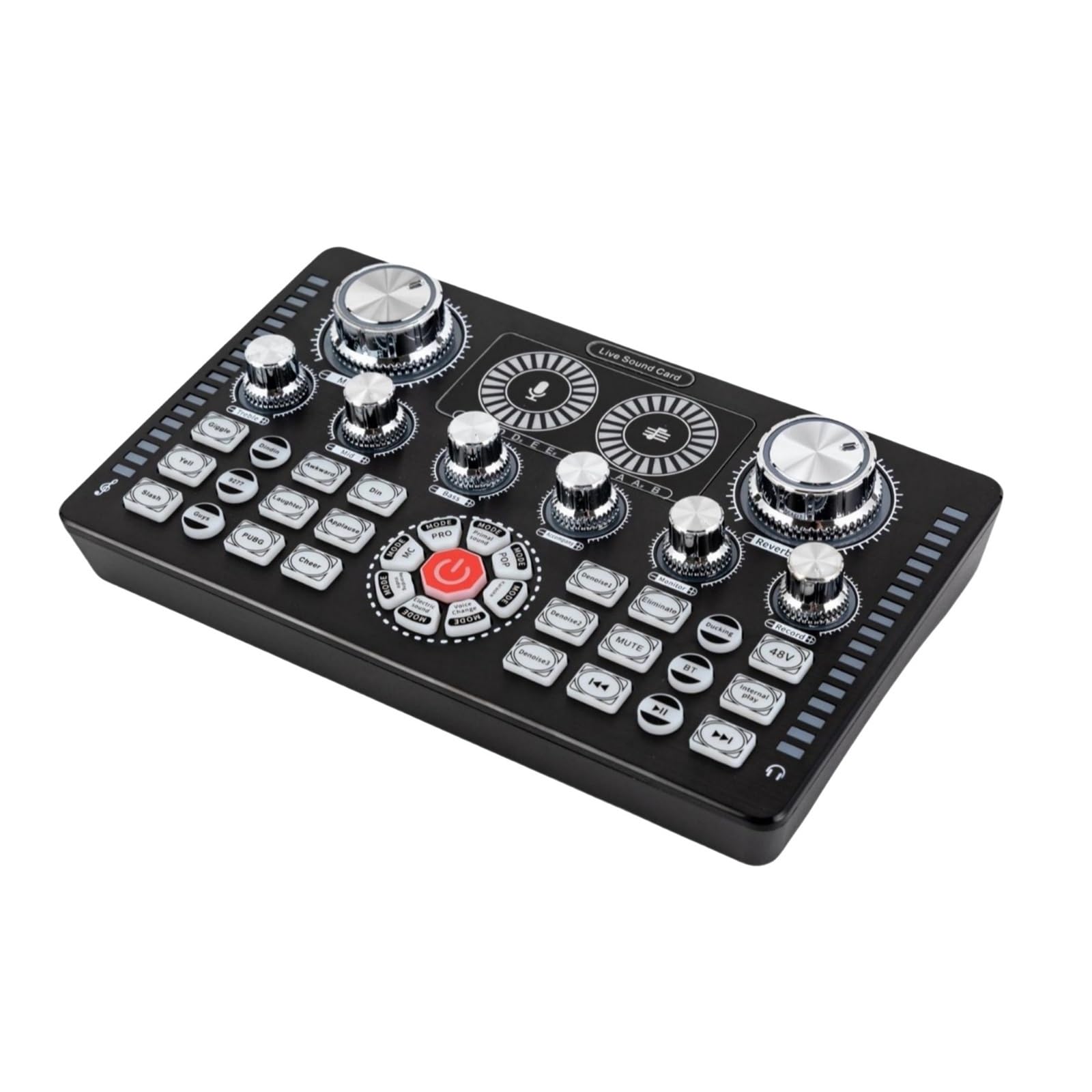 Kontroler DJ-ski, Mikser Q7 USB zewnętrzna karta dźwiękowa do zestawu słuchawkowego, transmisji na żywo telefonu komórkowego, komputera, mikser Phantom 48 V