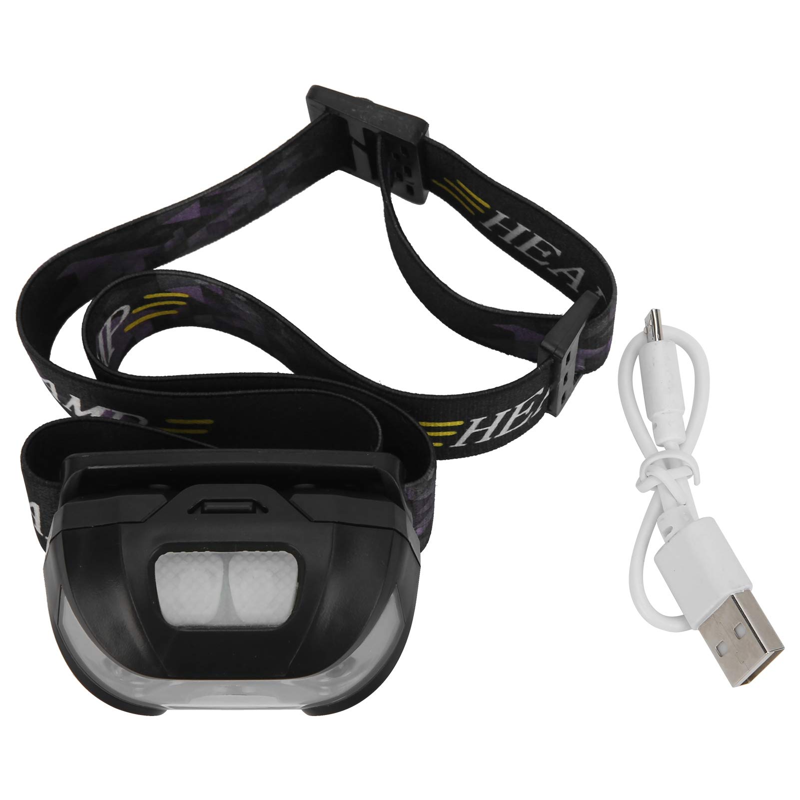 LED High Brightness lamp Front Light Waterproof USB Charging for Camping Fishing Plastic Material Lightweight Design Adjustable Base for Outdoor Activities