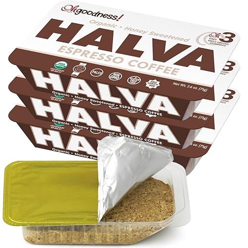 Miniatura 10 de ¡OhBondad! Halva de Miel Orgánica - Pack de 3 - Solo TRES Ingredientes Simples, Bocadillo y Postre que se Derriten en la Boca, Golosina Endulzada