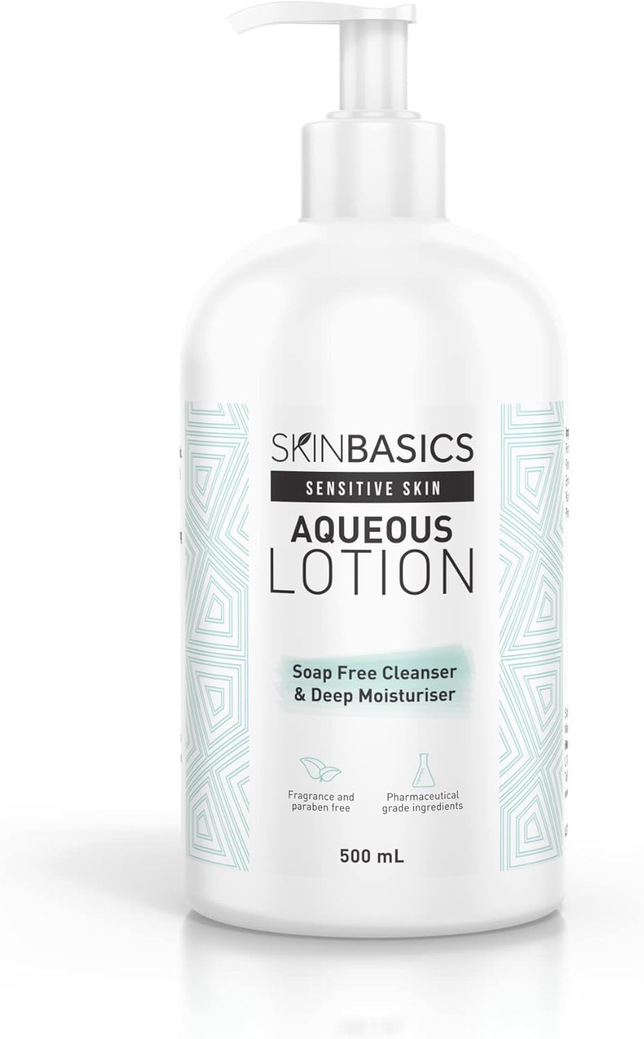 SKIN BASICS Aqueous Lotion Pump (500ml) Gentle Soap Free Cleanser Wash Clinically Tested