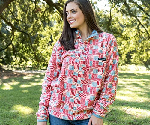 Image of Southern Marsh Star-Spangled Fleece Pullover