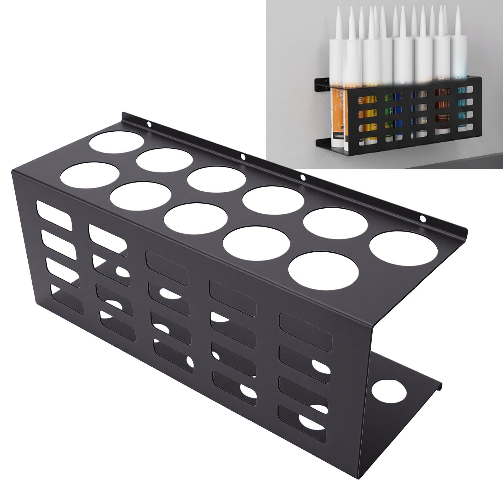 XUMIUZIY 2 Pezzi Supporto a Parete per Rack di Stoccaggio Tubi di Stucco