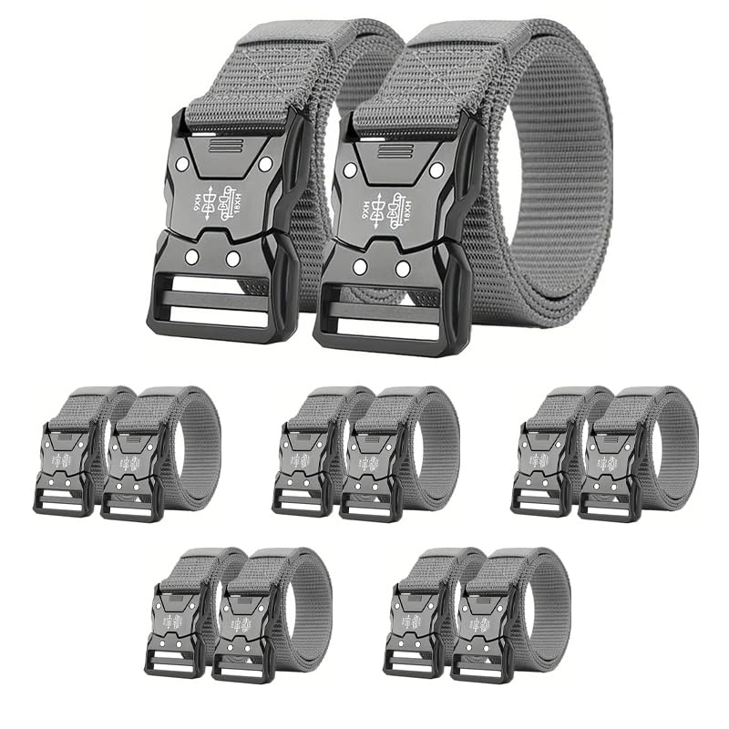 Quick-release tactical belt, military work use nylon mesh hiking belt, factory wholesale sale